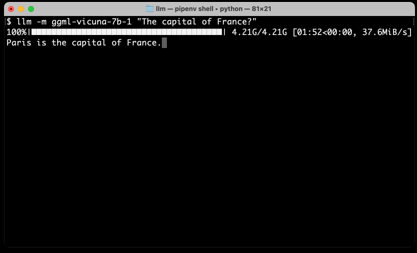 Visit My LLM CLI tool now supports self-hosted language models via plugins