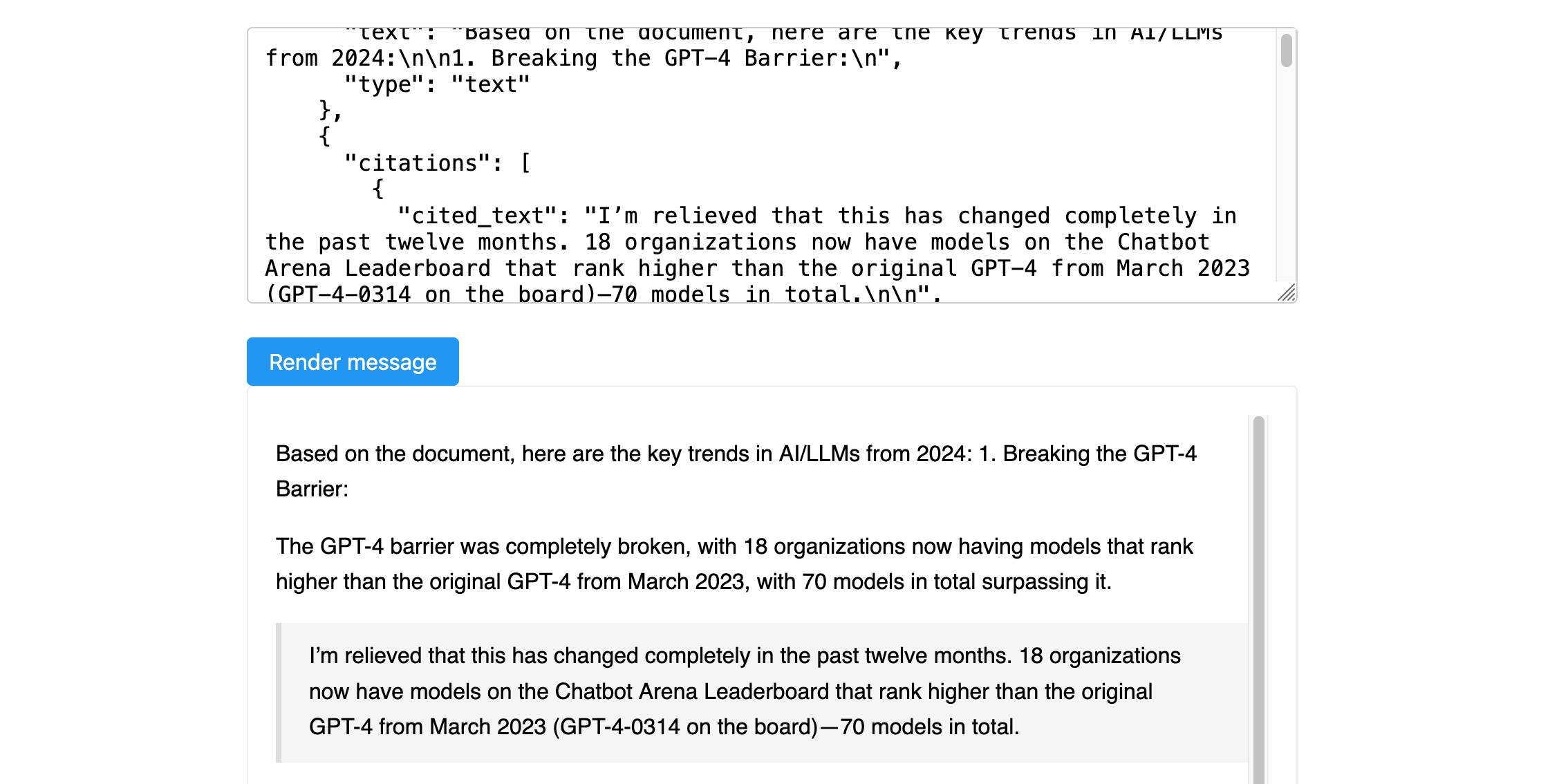 Visit Anthropic's new Citations API